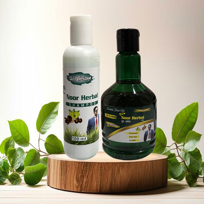 Noor Herbal Shampoo & Herbal Oil Combo